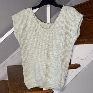 Elegant Cream V-Neck Sweater